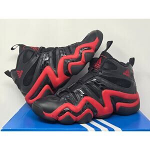 Adidas Crazy 8 BLACK RED D74581 Size 10 WORN